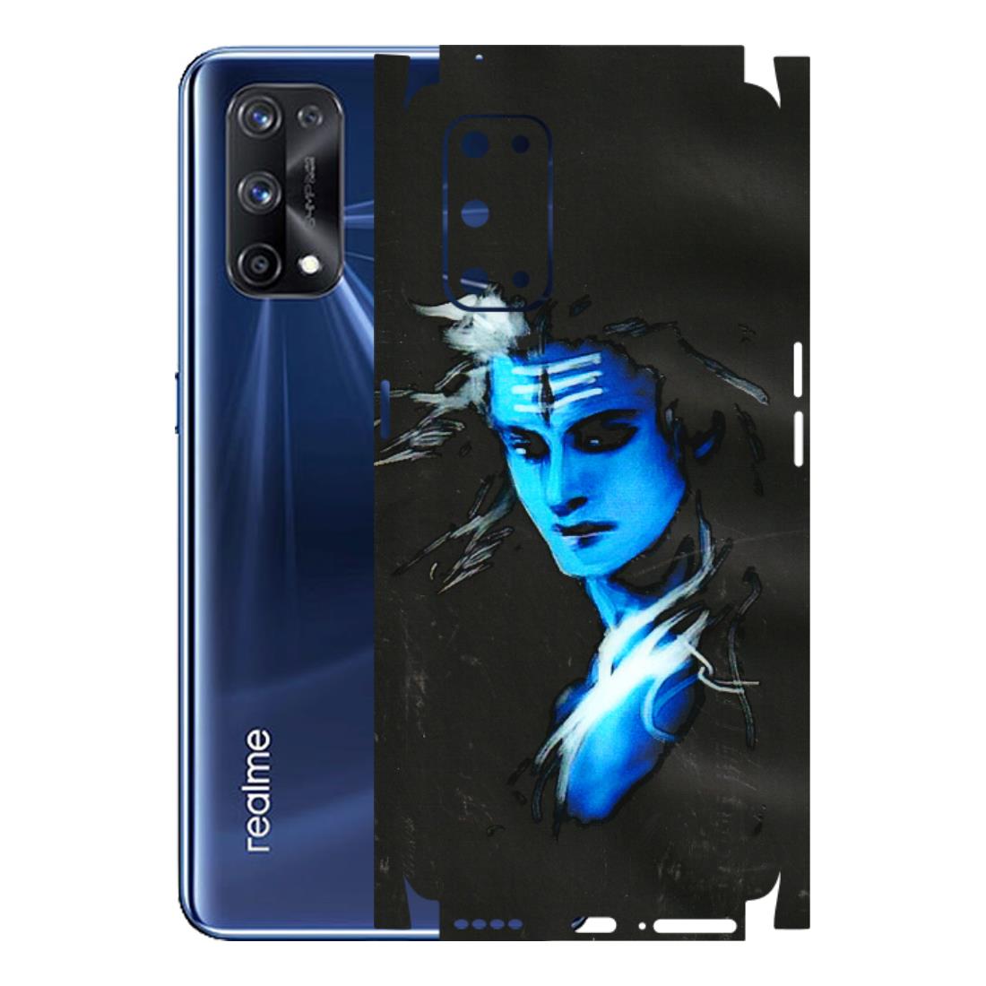 Realme Phone Skins (All Models) - Har Har Mahadev Blue/Black - 3D Embossed Finish (L-185) Realme X7 Pro (5G)