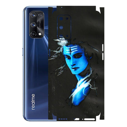Realme Phone Skins (All Models) - Har Har Mahadev Blue/Black - 3D Embossed Finish (L-185) Realme X7 Pro (5G)