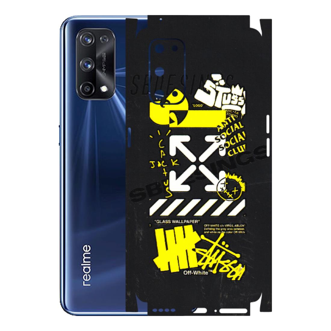 Realme Phone Skins (All Models) - Anti Social Graffiti - 3D Embossed Finish (L-198) Realme X7 Pro (5G)
