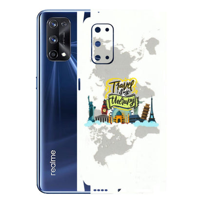 Realme Phone Skins (All Models) - Travel Therapy - 3D Embossed Finish (L-199) Realme X7 Pro (5G)