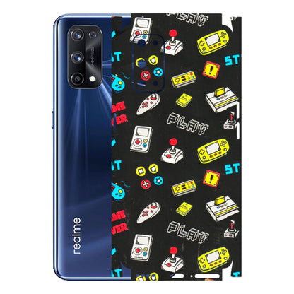 Realme Phone Skins (All Models) - Gaming Doodles - 3D Embossed Finish (L-224) Realme X7 Pro (5G)