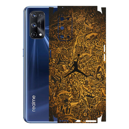 Realme Phone Skins (All Models) - Premium Gold Basketball Player - 3D Embossed Finish (L-236) Realme X7 Pro (5G)