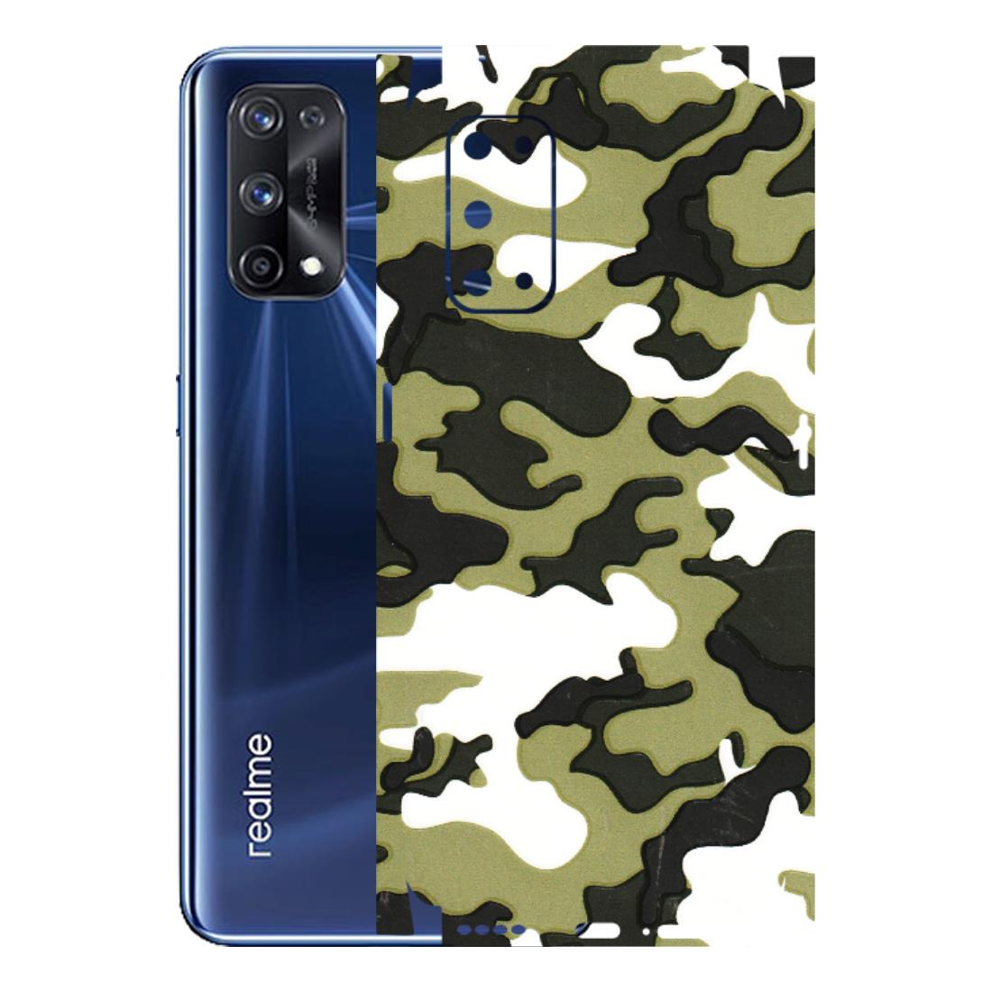 Realme Phone Skins (All Models) - Camouflages White And Green - 3D Embossed Finish (L-243) Realme X7 Pro (5G)