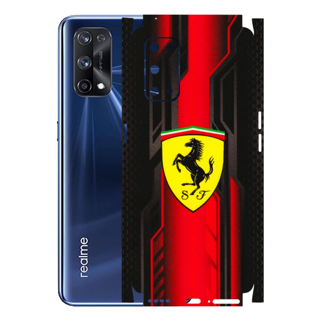 Realme Phone Skins (All Models) - Black Ferrari Logo - 3D Embossed Finish (L-253) Realme X7 Pro (5G)