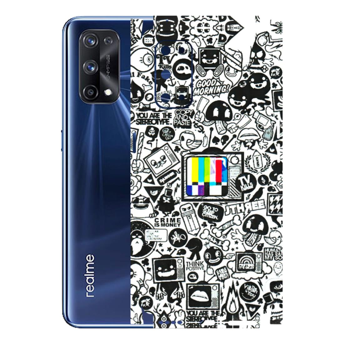 Realme Phone Skins (All Models) - Doodles Positive Art - 3D Embossed Finish (L-263) Realme X7 Pro (5G)