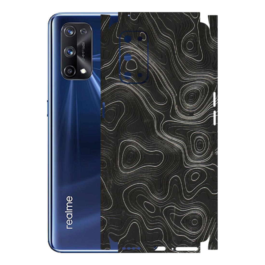 Realme Phone Skins (All Models) - Abstract White Line Map - 3D Embossed Finish (L-269) Realme X7 Pro (5G)