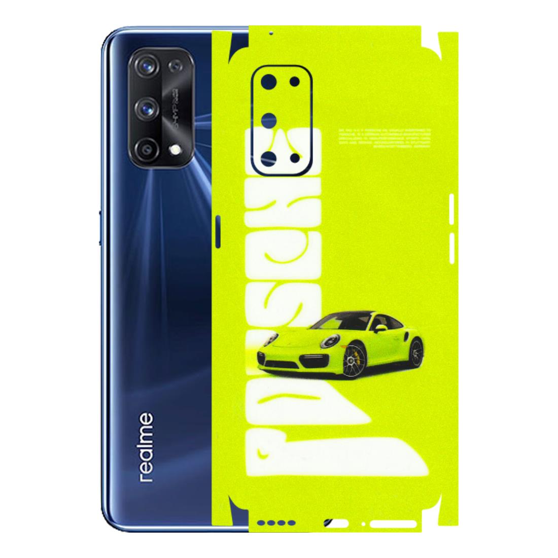 Realme Phone Skins (All Models) - Lime Green Porche - 3D Embossed Finish (L-30) Realme X7 Pro (5G)