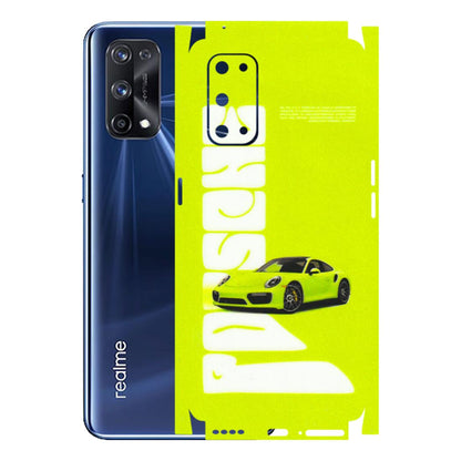 Realme Phone Skins (All Models) - Lime Green Porche - 3D Embossed Finish (L-30) Realme X7 Pro (5G)