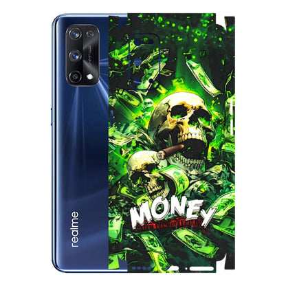 Realme Phone Skins (All Models) - Skull Money - 3D Embossed Finish (L-303) Realme X7 Pro (5G)