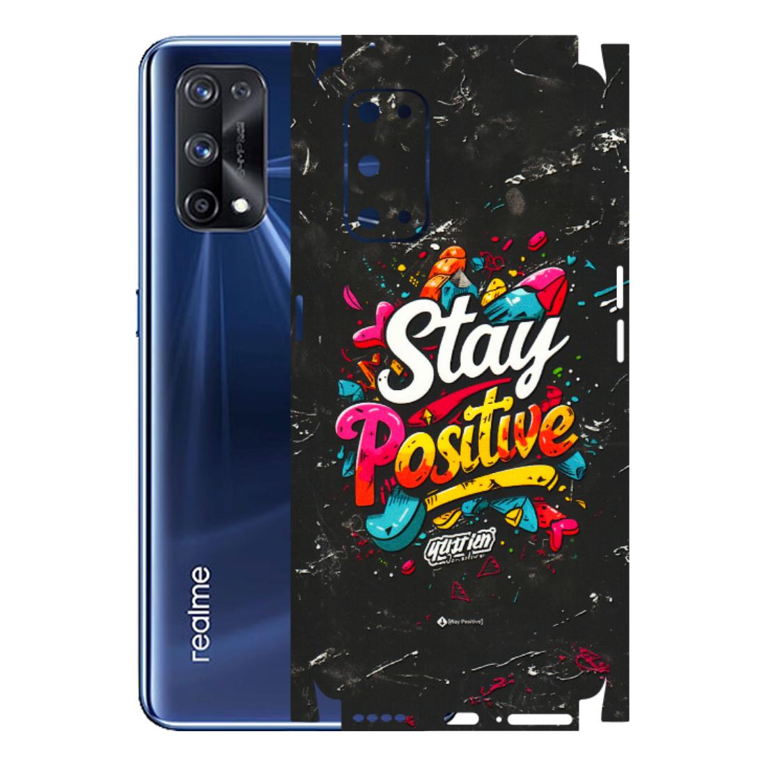 Realme Phone Skins (All Models) - Stay Positive Black - 3D Embossed Finish (L-31) Realme X7 Pro (5G)