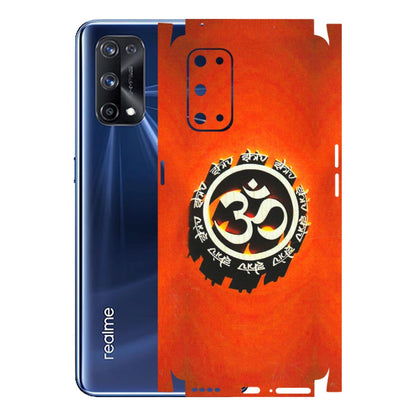 Realme Phone Skins (All Models) - Aum Shiv Orange - 3D Embossed Finish (L-32) Realme X7 Pro (5G)