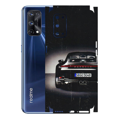 Realme Phone Skins (All Models) - New Black Porsche GT3 - 3D Embossed Finish (L-327) Realme X7 Pro (5G)
