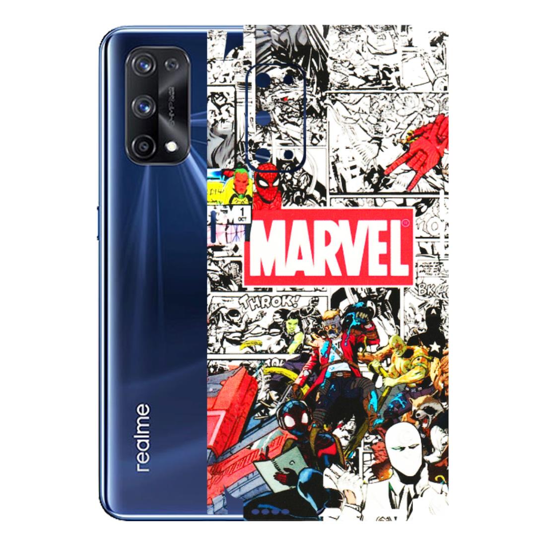 Realme Phone Skins (All Models) - Marvel Colorful Comic - 3D Embossed Finish (L-64) Realme X7 Pro (5G)
