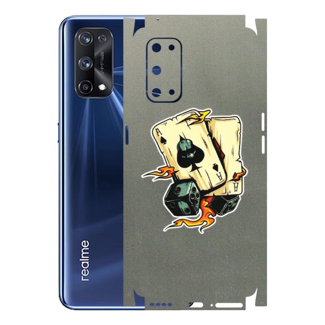 Realme Phone Skins (All Models) - Grey Cards Of Ace - 3D Embossed Finish (L-77) Realme X7 Pro (5G)