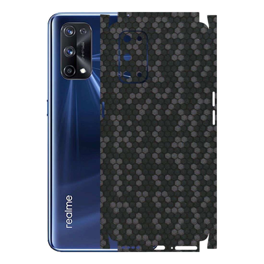 Realme Phone Skins (All Models) - Black Grey Honeycomb Sober - 3D Embossed Finish (L-85) Realme X7 Pro (5G)
