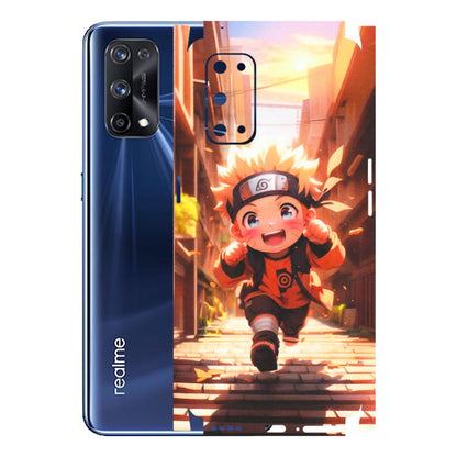Realme Phone Skins (All Models) - Naruto Cute Toon Running - Matte Finish (M-04) Realme X7 Pro (5G)