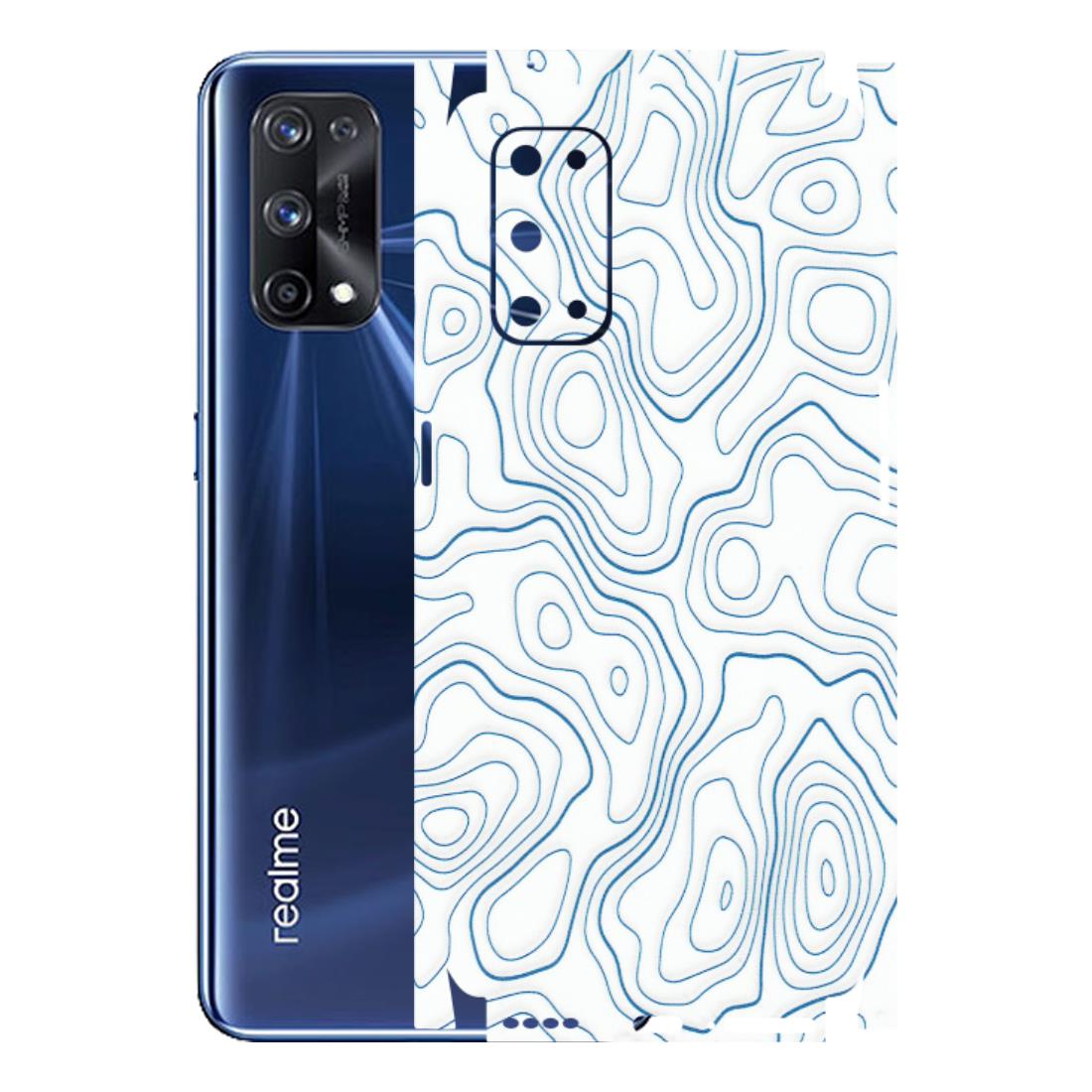 Realme Phone Skins (All Models) - Blue And White Swirls - Matte Finish (M-139) Realme X7 Pro (5G)