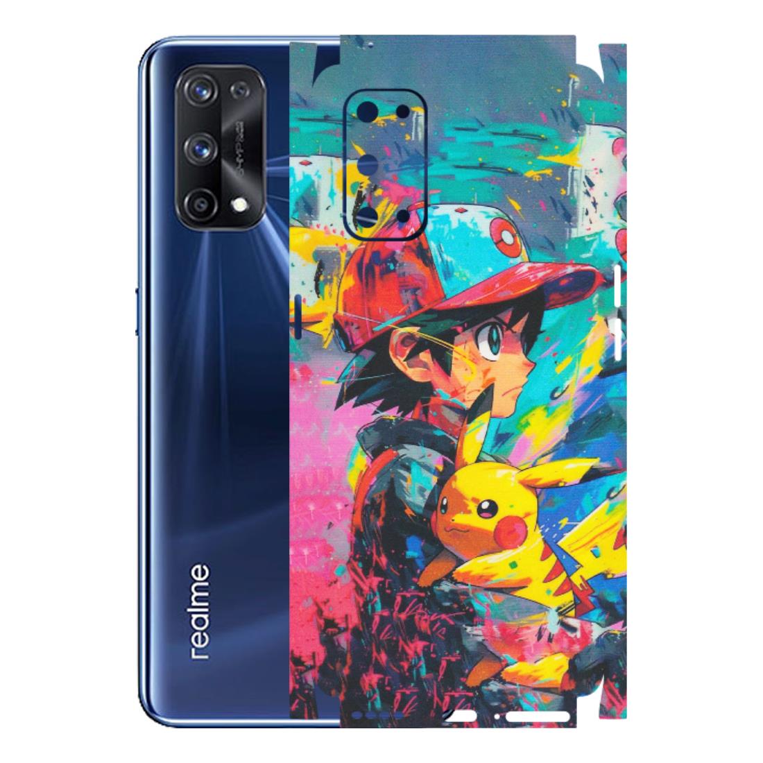 Realme Phone Skins (All Models) - Ash & Pikachu - Matte Finish (M-26) Realme X7 Pro (5G)