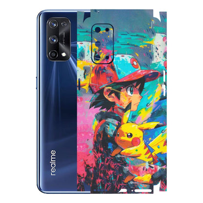 Realme Phone Skins (All Models) - Ash & Pikachu - Matte Finish (M-26) Realme X7 Pro (5G)