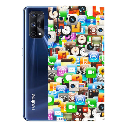 Realme Phone Skins (All Models) - All Apple Icons - Matte Finish (M-93) Realme X7 Pro (5G)