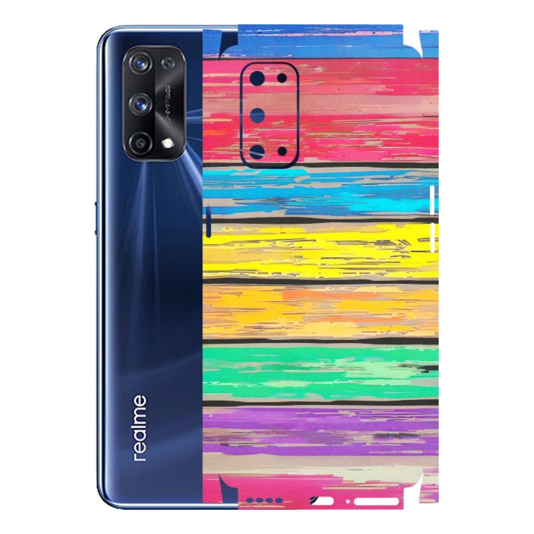 Realme Phone Skins (All Models) - Multi Colour Wooden Wall - Matte Finish (M-96) Realme X7 Pro (5G)