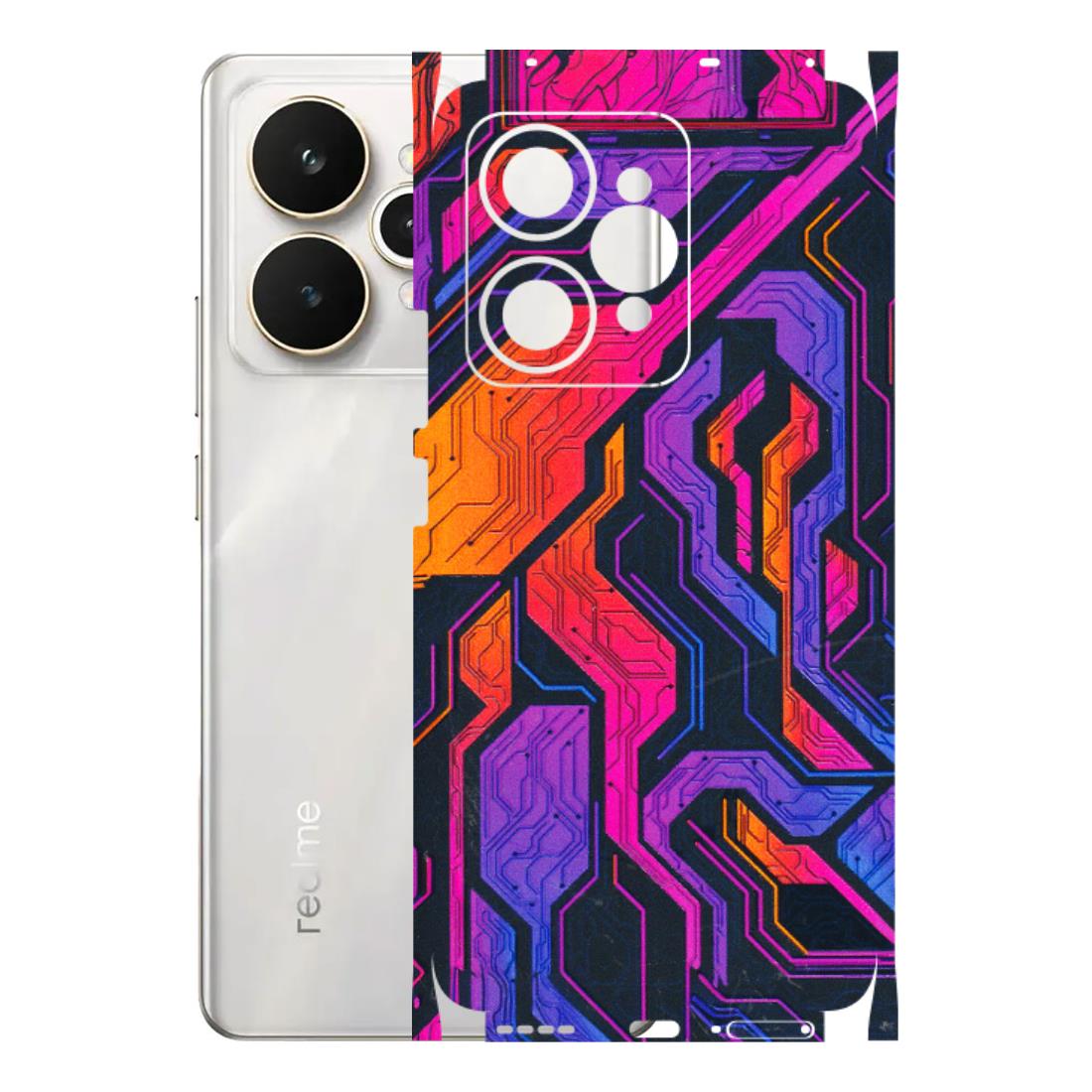 Realme Phone Skins (All Models) - Tech Circuits Futuristic - 3D Embossed Finish (L-07) Realme 15 5G