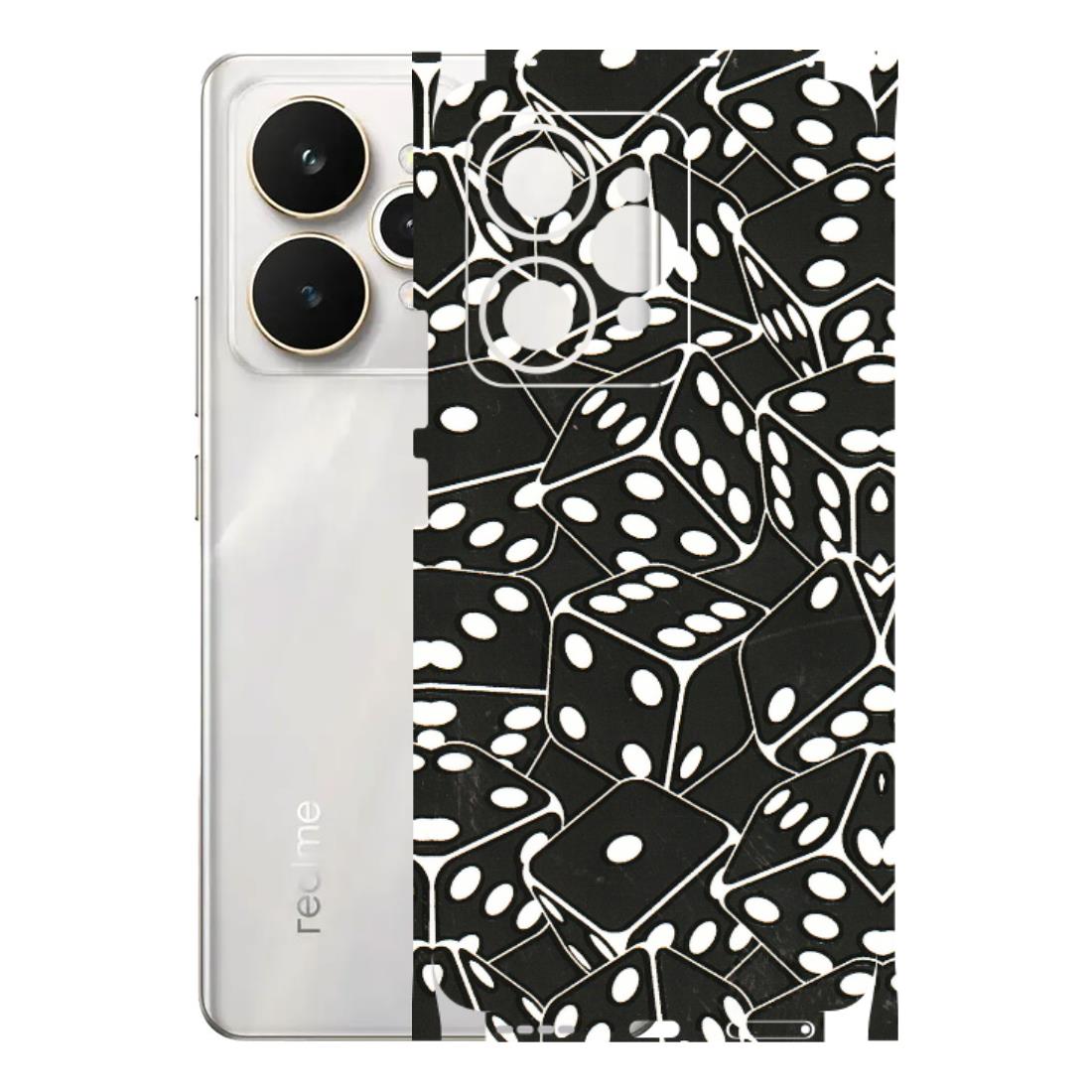 Realme Phone Skins (All Models) - Big Black Dices - 3D Embossed Finish (L-106) Realme 15 5G