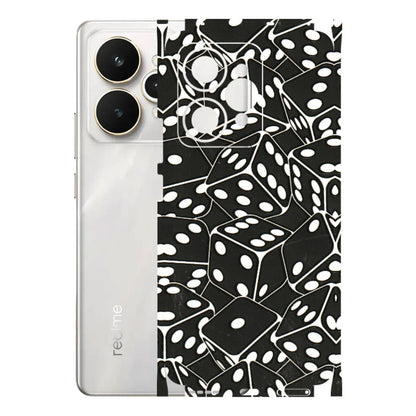 Realme Phone Skins (All Models) - Big Black Dices - 3D Embossed Finish (L-106) Realme 15 5G