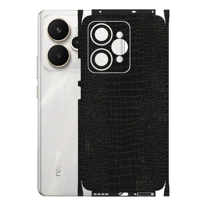 Realme Phone Skins (All Models) - Snake Leather Black - 3D Embossed Finish (L-107) Realme 15 5G