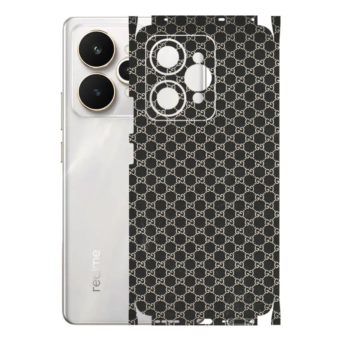 Realme Phone Skins (All Models) - Black G Print - 3D Embossed Finish (L-109) Realme 15 5G