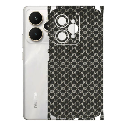 Realme Phone Skins (All Models) - Black G Print - 3D Embossed Finish (L-109) Realme 15 5G