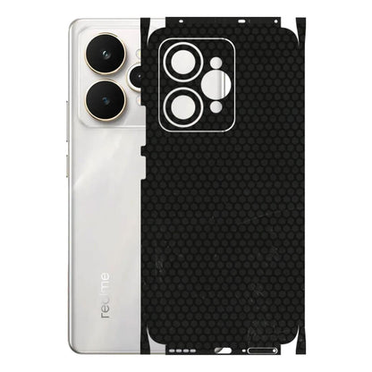 Realme Phone Skins (All Models) - Black honeycomb - 3D Embossed Finish (L-114) Realme 15 5G