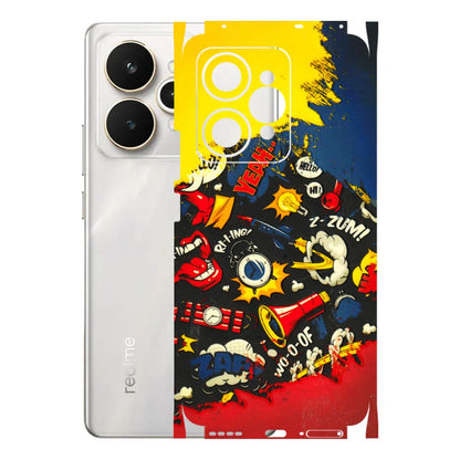 Realme Phone Skins (All Models) - Pacific Doodle Art - 3D Embossed Finish (L-120) Realme 15 5G
