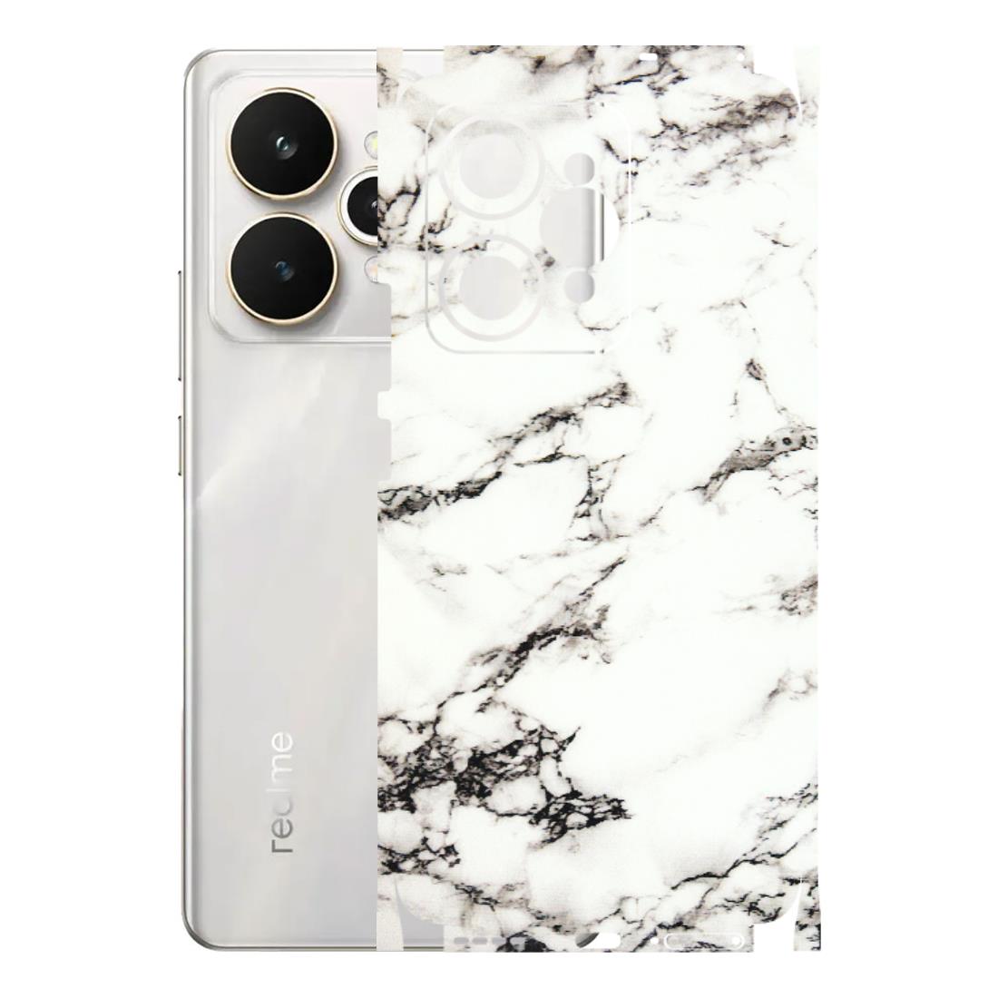 Realme Phone Skins (All Models) - Black and White Marble Texture - 3D Embossed Finish (L-124) Realme 15 5G