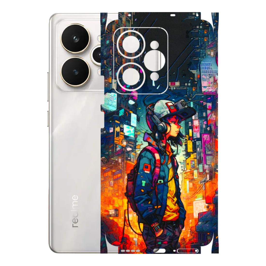 Realme Phone Skins (All Models) - Street Anime Guy - 3D Embossed Finish (L-158) Realme 15 5G