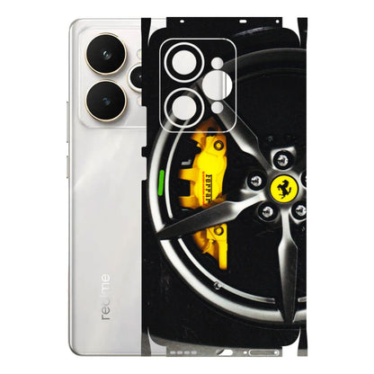 Realme Phone Skins (All Models) - Ferrari Wheel Alloy - 3D Embossed Finish (L-173) Realme 15 5G