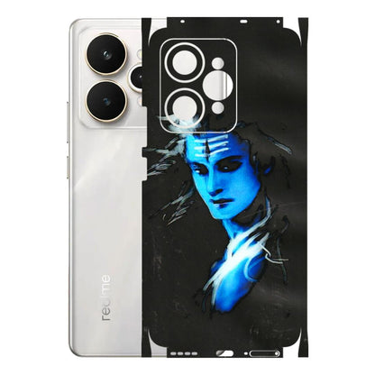 Realme Phone Skins (All Models) - Har Har Mahadev Blue/Black - 3D Embossed Finish (L-185) Realme 15 5G