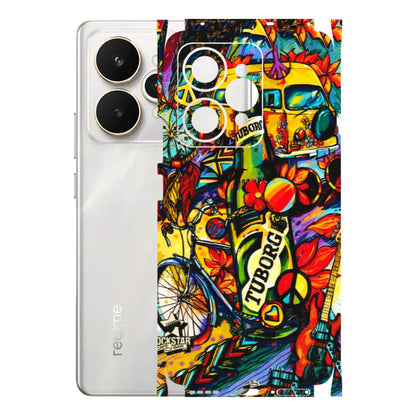 Realme Phone Skins (All Models) - Cool Beer Bottle - 3D Embossed Finish (L-193) Realme 15 5G