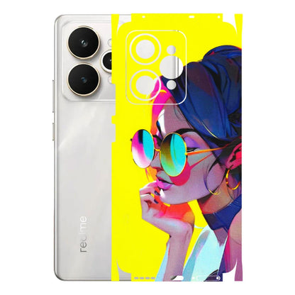 Realme Phone Skins (All Models) - Bold Stylish Girl - 3D Embossed Finish (L-222) Realme 15 5G