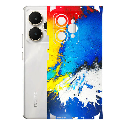 Realme Phone Skins (All Models) - Acrylic Paint Spill - 3D Embossed Finish (L-229) Realme 15 5G
