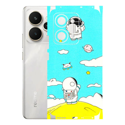 Realme Phone Skins (All Models) - Blue Skies Astro Float - 3D Embossed Finish (L-230) Realme 15 5G