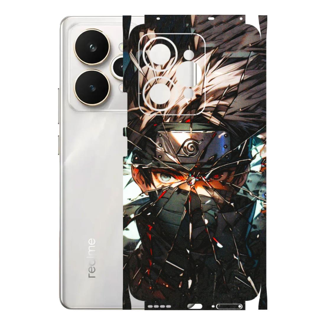 Realme Phone Skins (All Models) - Kakashi Shattered Glass Effect - 3D Embossed Finish (L-237) Realme 15 5G