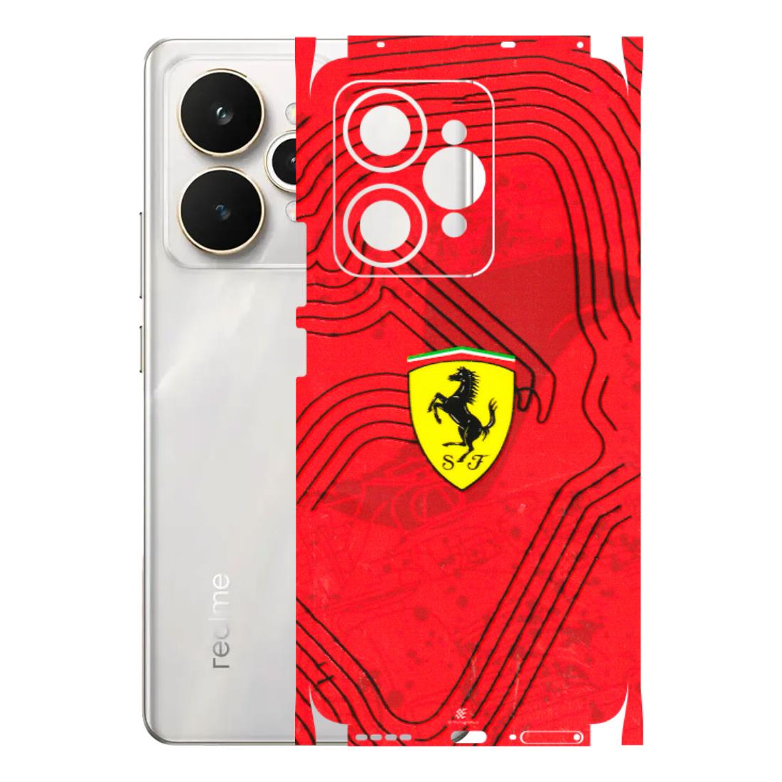 Realme Phone Skins (All Models) - Red Ferrari Logo Stylish - 3D Embossed Finish (L-238) Realme 15 5G