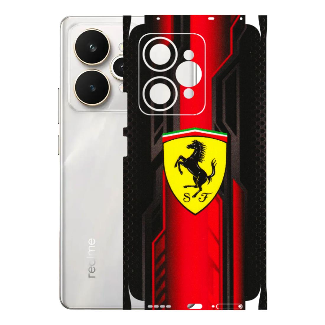 Realme Phone Skins (All Models) - Black Ferrari Logo - 3D Embossed Finish (L-253) Realme 15 5G