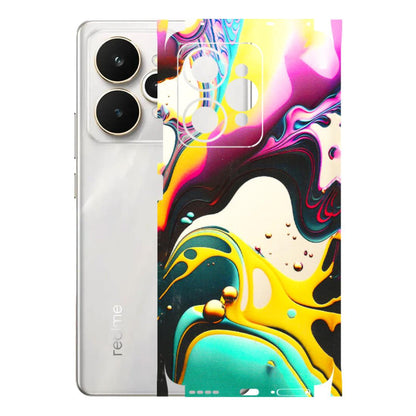 Realme Phone Skins (All Models) - Multicolor Abstract pattern - 3D Embossed Finish (L-254) Realme 15 5G