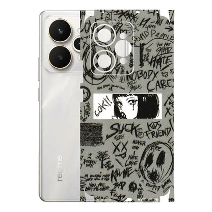 Realme Phone Skins (All Models) - Never Have Love Anime - 3D Embossed Finish (L-260) Realme 15 5G