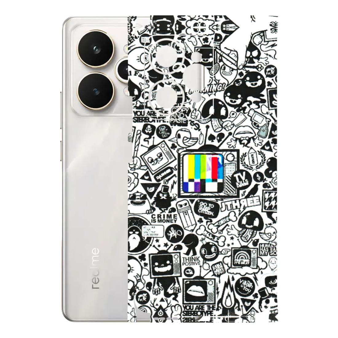 Realme Phone Skins (All Models) - Doodles Positive Art - 3D Embossed Finish (L-263) Realme 15 5G
