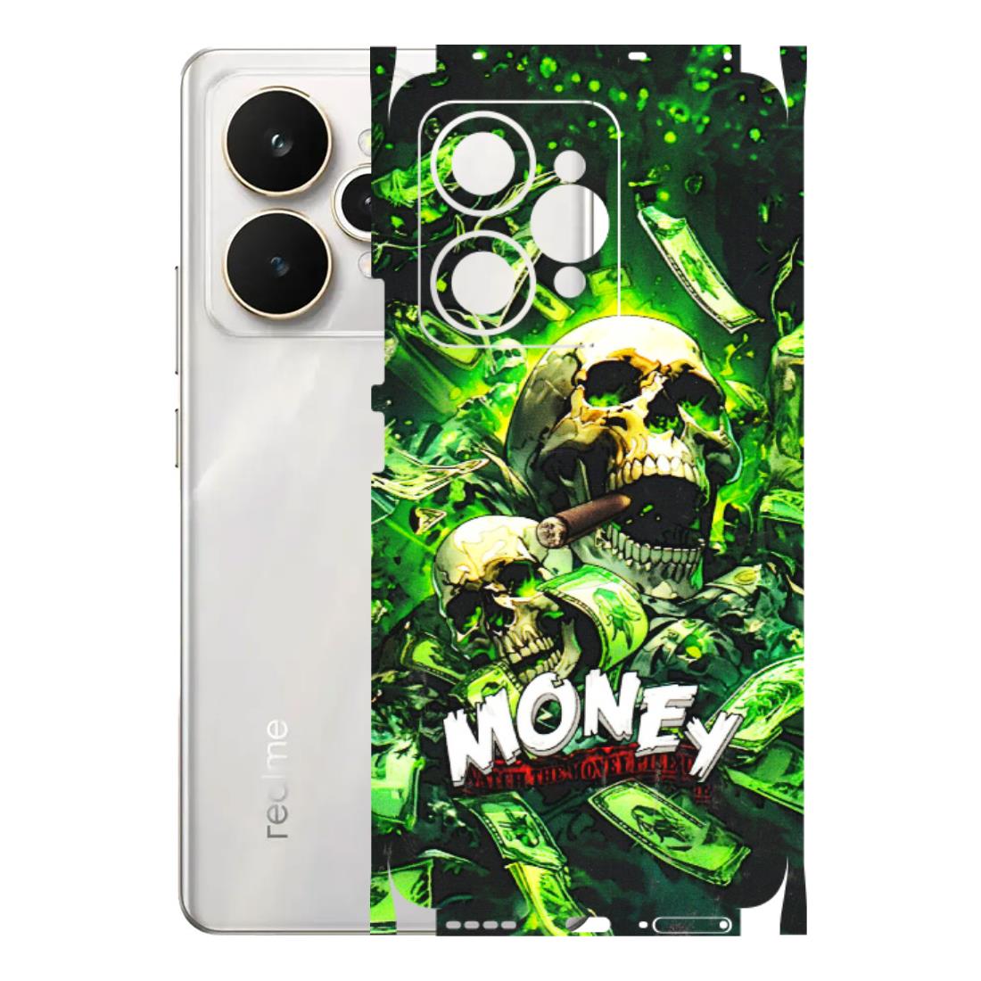 Realme Phone Skins (All Models) - Skull Money - 3D Embossed Finish (L-303) Realme 15 5G