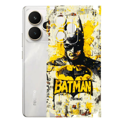 Realme Phone Skins (All Models) - Batman Yellow BT - 3D Embossed Finish (L-304) Realme 15 5G