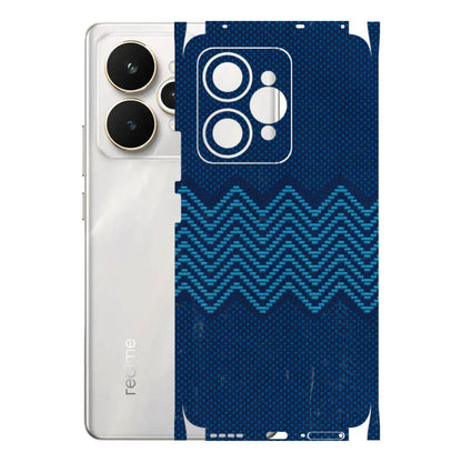 Realme Phone Skins (All Models) - Blue Sober Waves - 3D Embossed Finish (L-306) Realme 15 5G